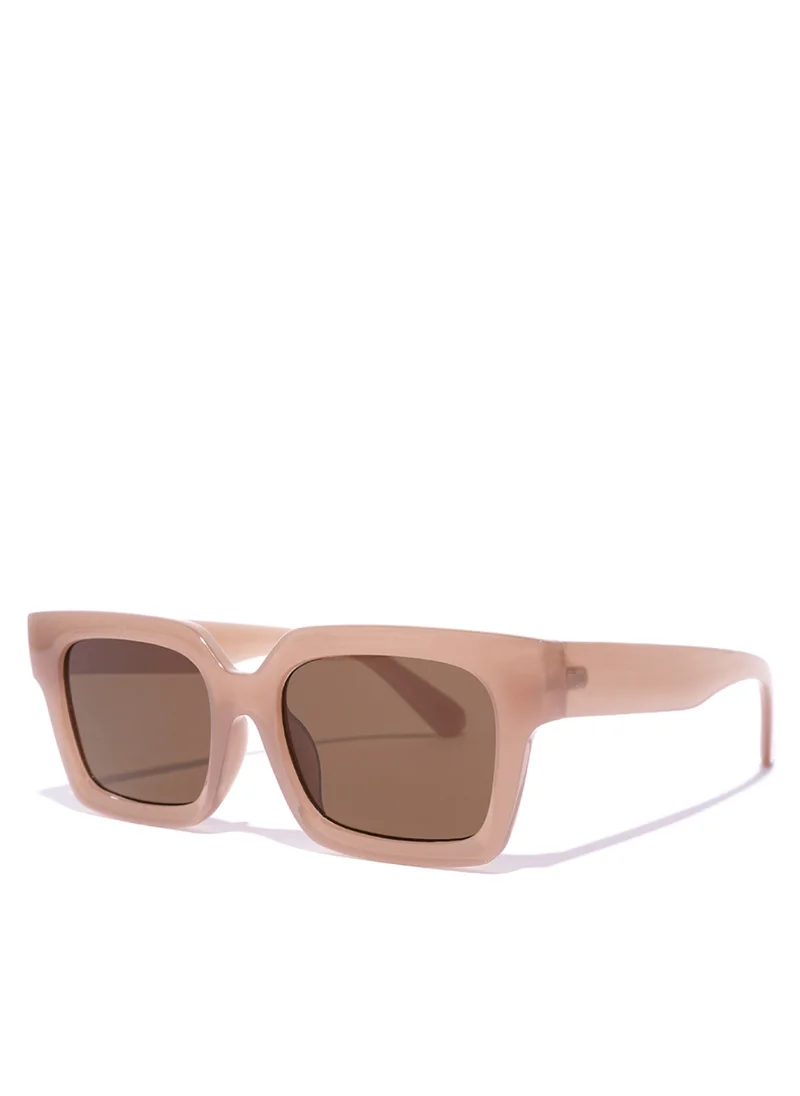 بلاك أوت PLAZA Women Pink Sunglasses - Frame Material: Thermoplastic Rubber (TR90)- Frame Color: Pink-Lens Color: Brown  - Full Rim