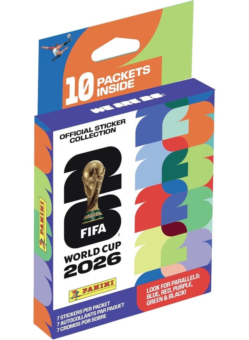 بانيني صندوق ملصقات كأس العالم FIFA 2026 من بانيني – 10 عبوات ملصقات – المجموعة الرسمية للبطولة - Image 1