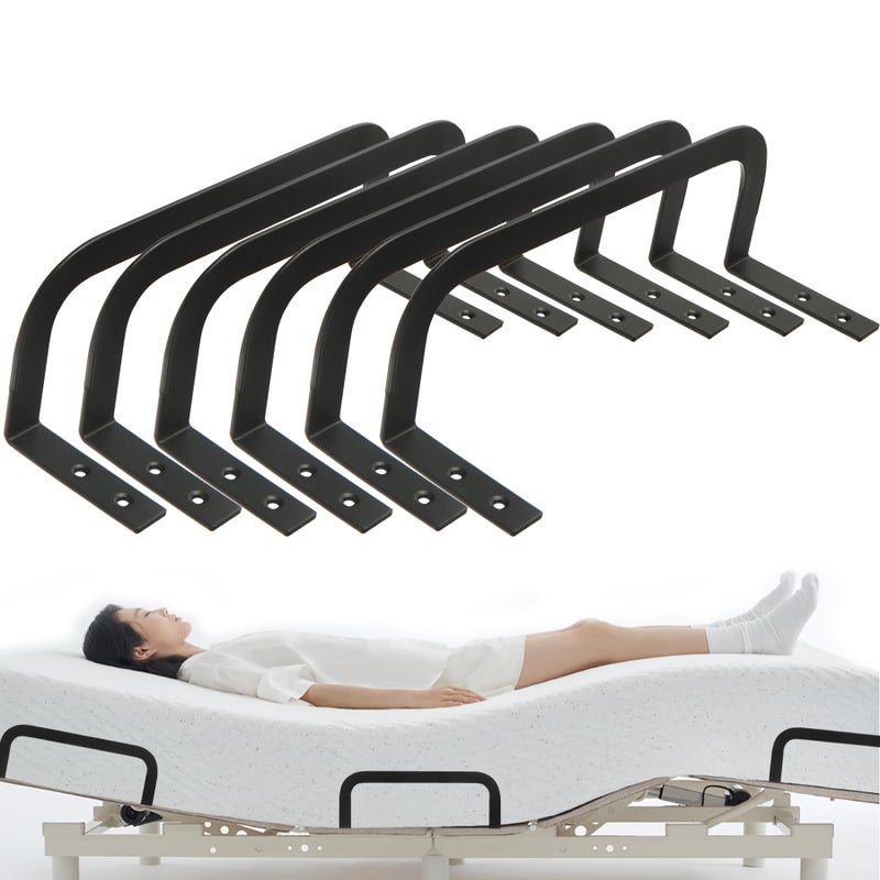 KOXHERO Mattress Retainer Bar Bracket Holder 6Pcs Keeping Mattress from Sliding for Foot of Platform Beds Adjustable Beds Rv Mattress Mattress Slide Stopper Mattress Gripper - Image 1