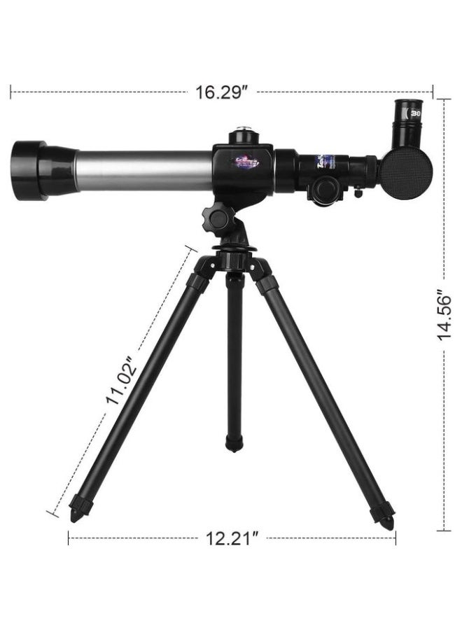 تلسكوب فلكي للأطفال – تكبير 20X 30X 40X – تلسكوب علمي محمول مع حامل ثلاثي – لعبة تعليمية لمبتدئين لمراقبة النجوم – استكشف القمر، والنجوم، والأرض، والطبيعة – سهل التركيب – تصميم آمن من ABS – للأعمار 5–12 - Image 2