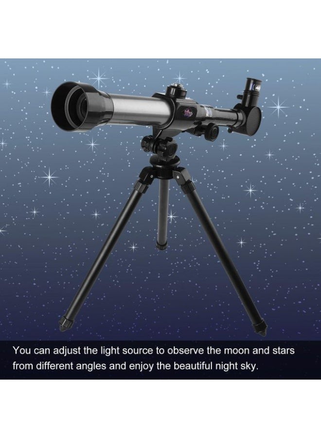 تلسكوب فلكي للأطفال – تكبير 20X 30X 40X – تلسكوب علمي محمول مع حامل ثلاثي – لعبة تعليمية لمبتدئين لمراقبة النجوم – استكشف القمر، والنجوم، والأرض، والطبيعة – سهل التركيب – تصميم آمن من ABS – للأعمار 5–12 - Image 4