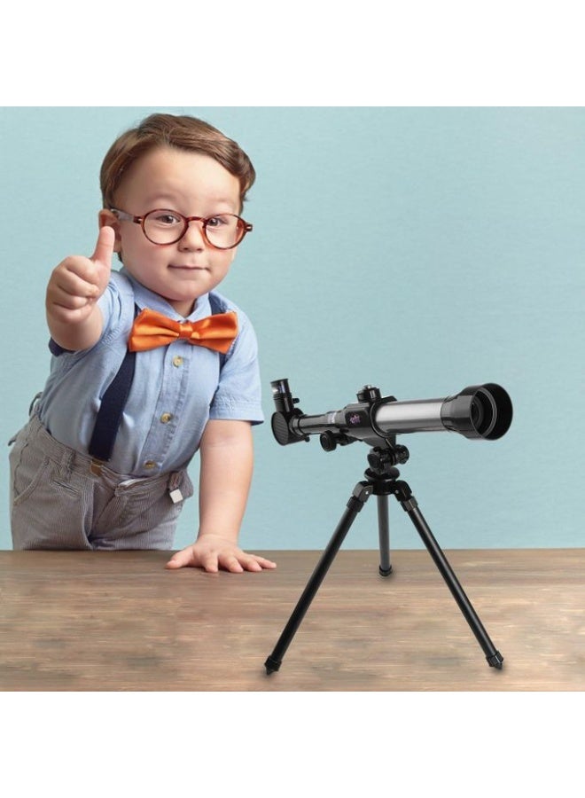 تلسكوب فلكي للأطفال – تكبير 20X 30X 40X – تلسكوب علمي محمول مع حامل ثلاثي – لعبة تعليمية لمبتدئين لمراقبة النجوم – استكشف القمر، والنجوم، والأرض، والطبيعة – سهل التركيب – تصميم آمن من ABS – للأعمار 5–12 - Image 5