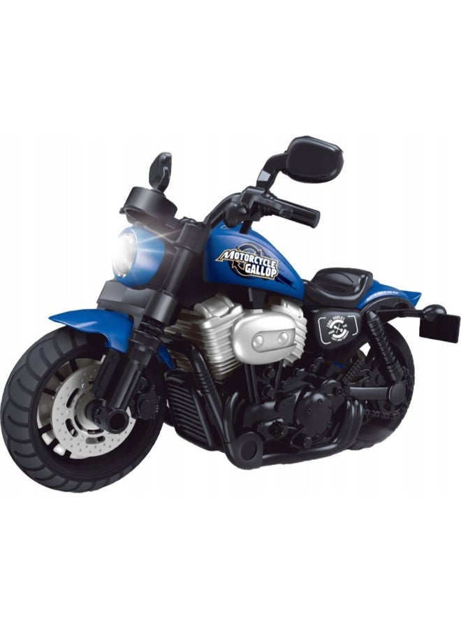 حديقة الألعاب لعبة دراجة نارية للأطفال بتصميم واقعي، ومؤثرات ضوئية وصوتية، نموذج دراجة نارية صغير متين للأولاد والبنات، لعبة مركبة دفع وانطلاق للعب في الأماكن المغلقة والمفتوحة، هدية عيد ميلاد ممتعة للأطفال، لون أزرق