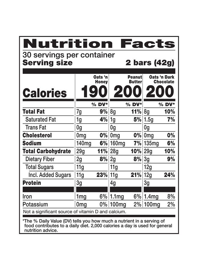 ناتشر فالي بارات جرانولا مقرمشة من ناتشر فالي، عبوة اقتصادية، 60 بارًا، 44.7 أونصة (30 كيسًا) - Image 5