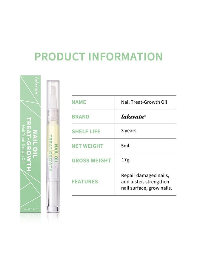 lakerain Nail Care Solution, Nail Oil Treat Growth-Cuticle Oil Strengthens Nail Cuticles Removes Moisturizes and Nourishes, 5 ml - Image 2