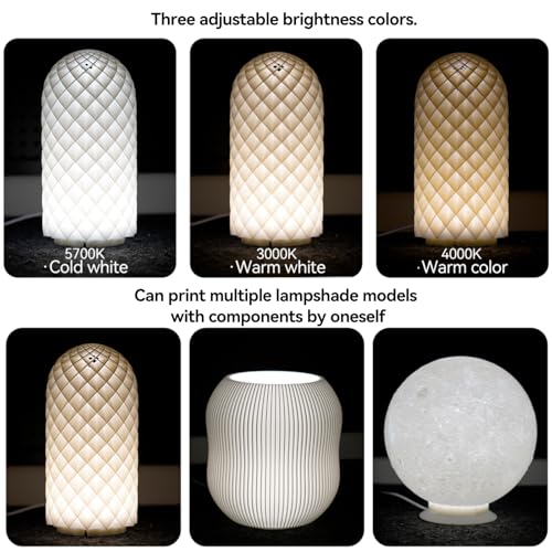 3DZWMAN LED Lamp Kit 001 Three Colors for Bambu Lab Makerworld 3D Printed DIY Hardware Model Spare Parts 5V USB Powered, 3000K Warm Light (1) - Image 4