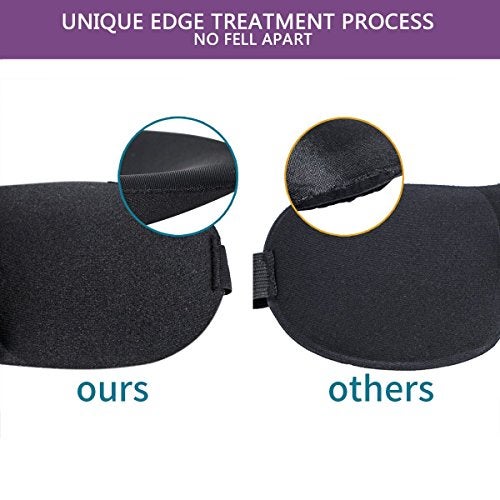 Hiver 100% Mulberry Silk Eye Mask, Super Smooth Sleep Mask and Blind Fold Eye Shade (Black) - Image 5