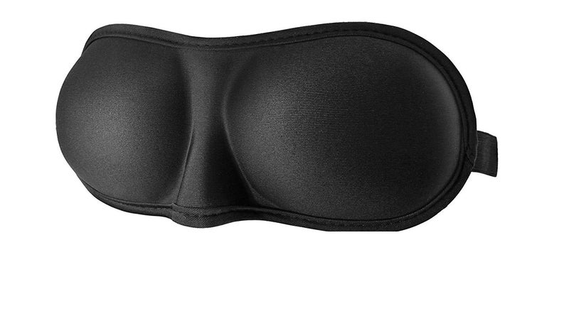 Hiver 100% Mulberry Silk Eye Mask, Super Smooth Sleep Mask and Blind Fold Eye Shade (Black) - Image 1