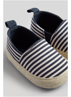mothercare Striped Canvas Pram Shoes  - Image 4