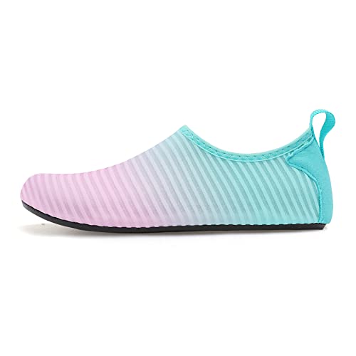 JIASUQI Kid's Boys Girls Athletic Water Shoes for Beach Running Surf Boating Gradient Pink 4-4.5 M Big Kid - Image 5