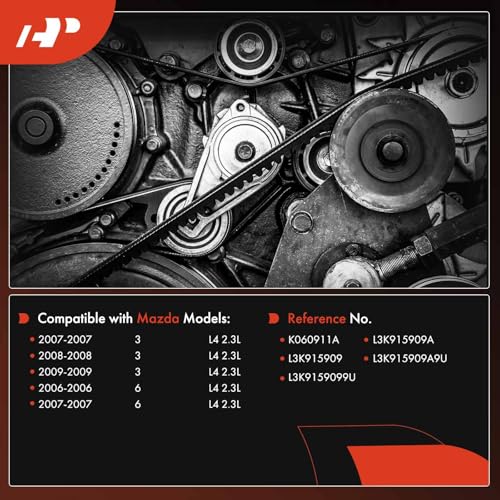 A-Premium APremium Serpentine Belt 9114 In For Mazda 3 20072009 23L 6 20062007 23L Replace L3K915909 - Image 3