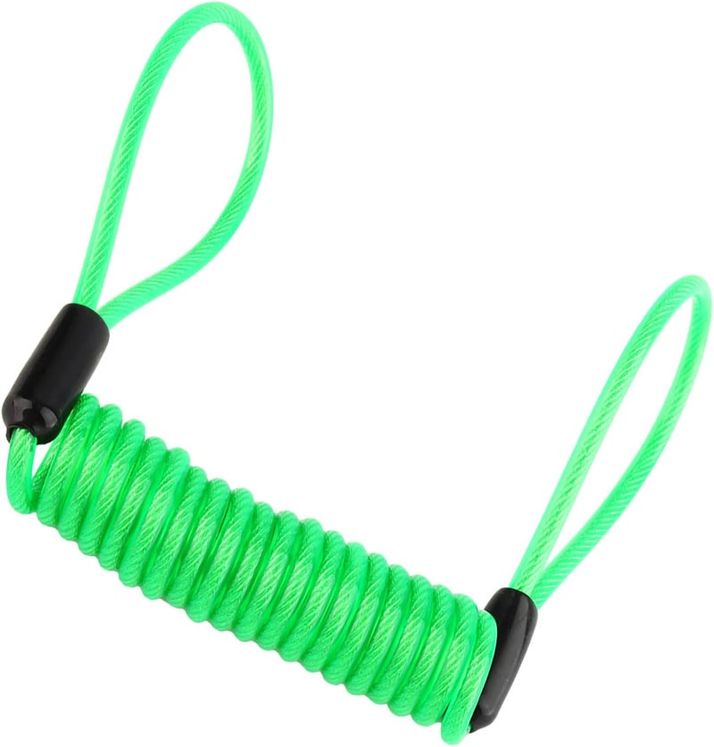Orange Anti-Theft Safety Alarm Disc Lock Security Reminder Rope Cable Motorcycle Scooter, Wire Diameter 3.5mm - Image 1