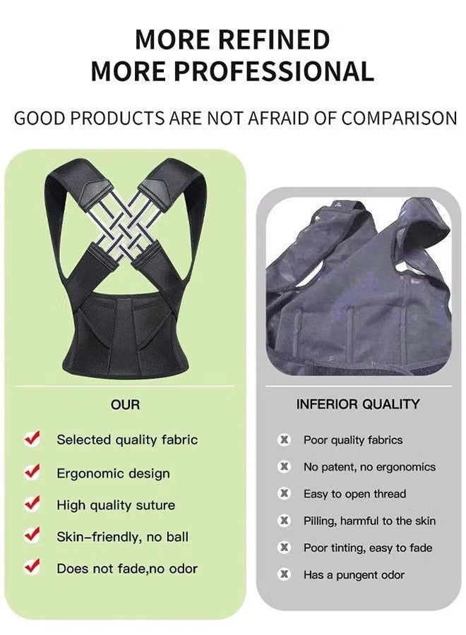 CIVORA Back Brace and Posture Corrector Back Straightener Belt Back Support Helps Hunchback Correction and Relieve Shoulder Neck Back Pain - Image 4