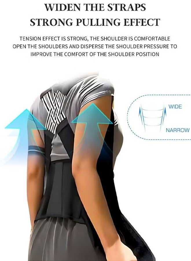 CIVORA Back Brace and Posture Corrector Back Straightener Belt Back Support Helps Hunchback Correction and Relieve Shoulder Neck Back Pain - Image 5