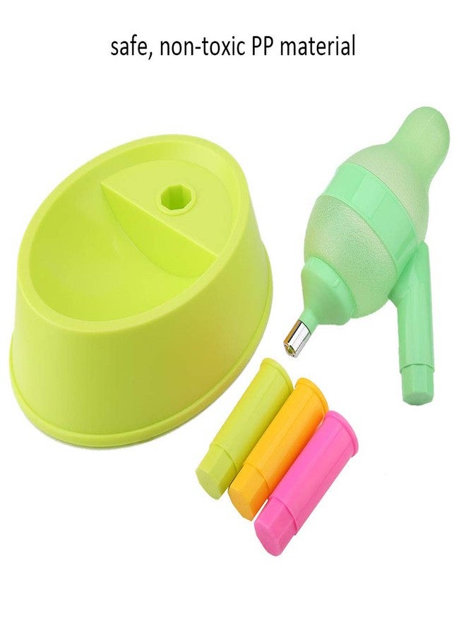 Zerodis Pet Standing Water Dispenser, Dog Kennel Water Dispenser Cat Dog Standing Bowl Height with Detachable Pole Automatically Feeding Water (Green Base) - Image 2