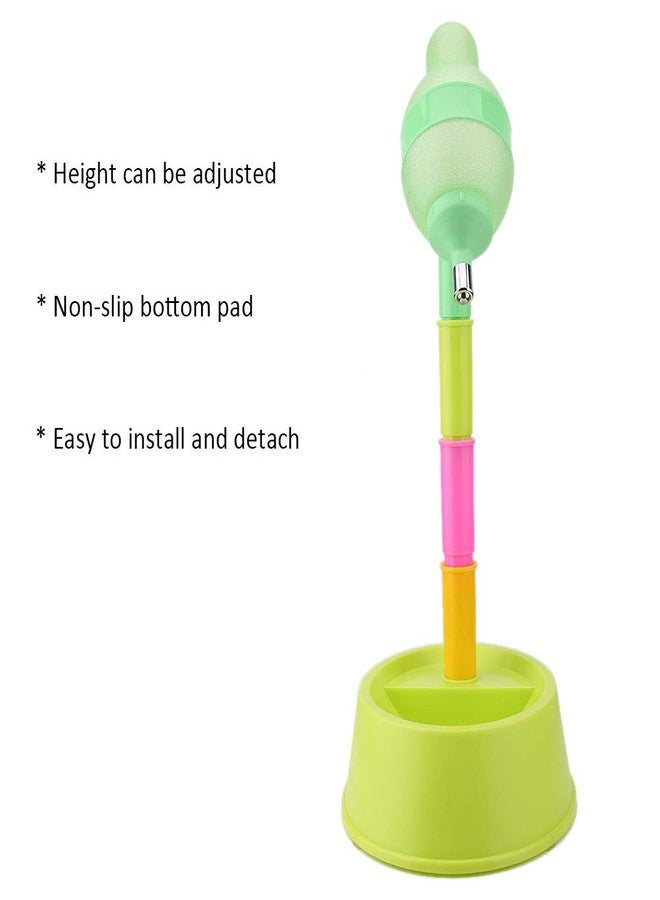 Zerodis Pet Standing Water Dispenser, Dog Kennel Water Dispenser Cat Dog Standing Bowl Height with Detachable Pole Automatically Feeding Water (Green Base) - Image 5