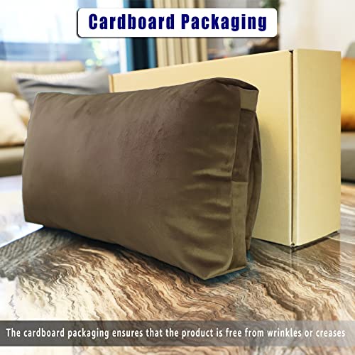 AmazeCov Velvet Recliner Head Pillow with Non-Slip Base - Adjustable Neck Support for Pain Relief in Home, Office and Travel (Brown) - Image 2