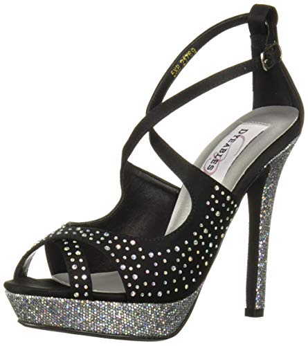 Dyeables Women's Sonya Platform Sandal,Black Satin,7.5 B US - Image 4