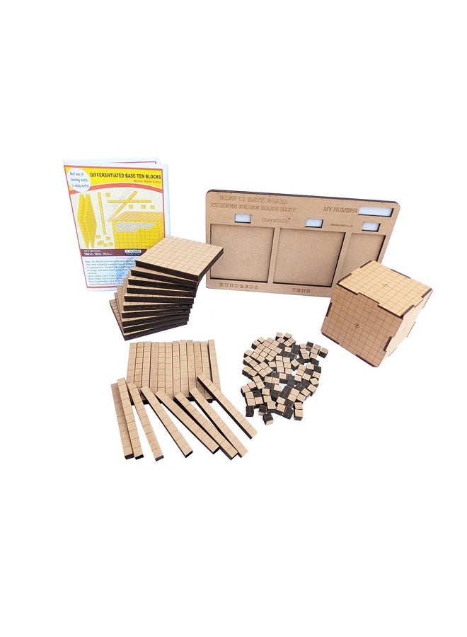 StepsToDo StepsToDo Base Ten Blocks Kit with Place Value Mats and Instruction Manual. Math Manipulative for Kids.Teach Number Concepts and Place Value (Special Edition)  - Image 1