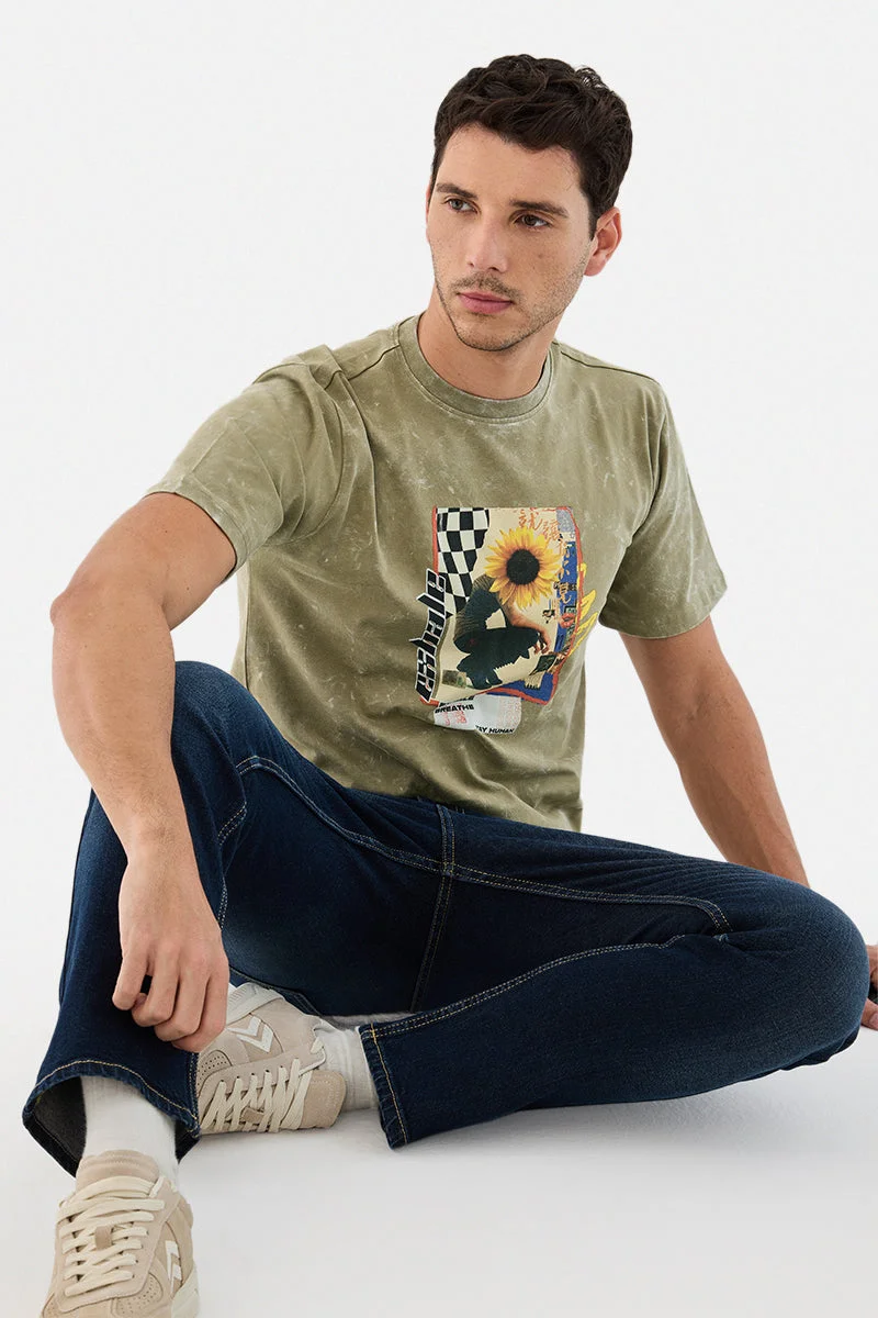 سنيتش Optic Wash Graphic T-Shirt