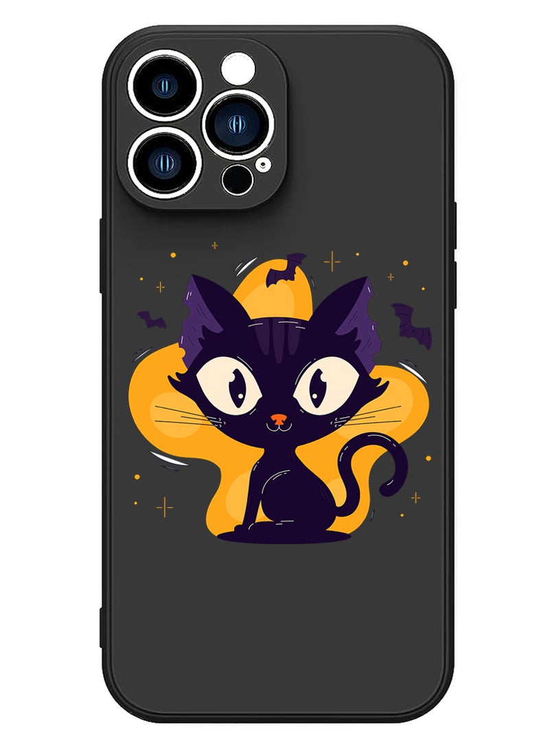 Theodor Protective Slim Fit Case Liquid Silicone Cover with Full Body Protection Anti-Scratch Shockproof Case For iPhone 13 Pro Black  - Bloom2 White - Image 1