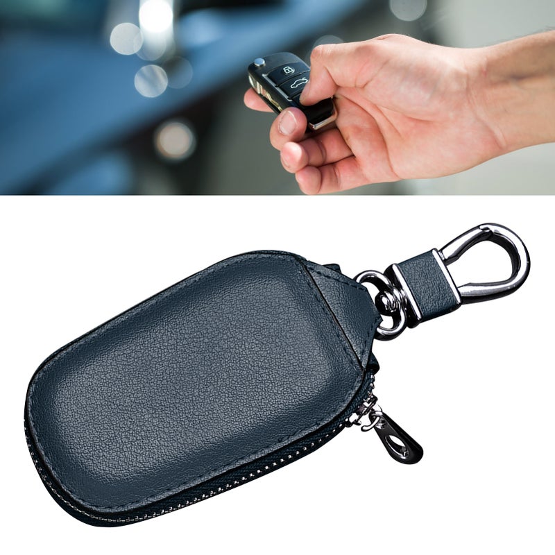 Car Key Fob Holder Versatile Large Capacity Waist Hanging Durable Car Key Case for Home Men Office Blue - Image 5