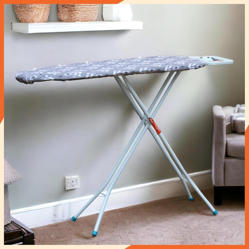 Prime Prime EzeePress Sleek Ironing BoardStand Foldable Height Adjustable Triple Layered Felt Surface 2Years Warranty Grey - Image 1