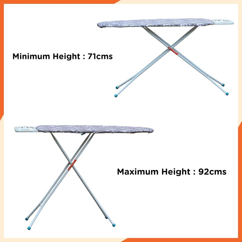 Prime Prime EzeePress Sleek Ironing BoardStand Foldable Height Adjustable Triple Layered Felt Surface 2Years Warranty Grey - Image 5