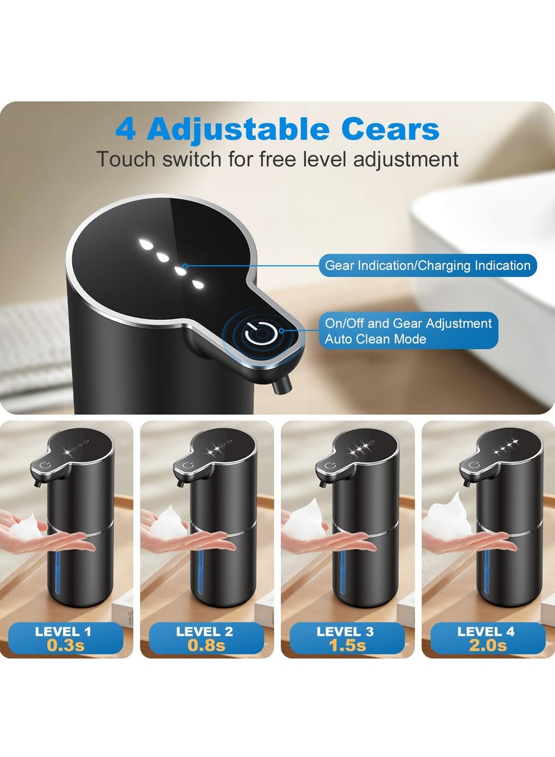 Jourvent Wall-mounted Automatic Foam Dispenser,Automatic Soap Dispenser Black - Image 5