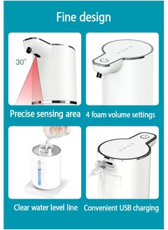 Jourvent Wall-mounted Automatic Foam Dispenser,Automatic Soap Dispenser Black  - Image 5