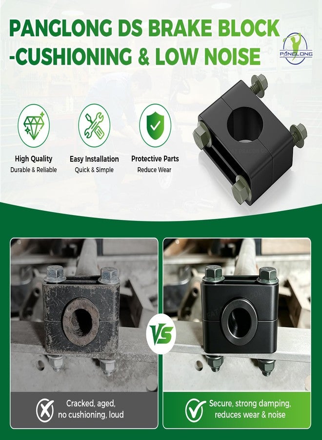 Panglong Club Car DS Brakes Block Mounting Set with Screw Nut, Club Car DS Brake Mounting Parts Suitable for 1981-Up Club Car DS and Carryall Golf Cart, Replaces OEM#1011402, 1010811, 1010812 - Image 3