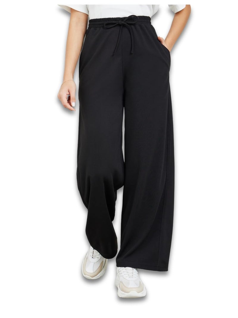 Styli Women's Loose Track Pants (7006882701_Black - Image 1