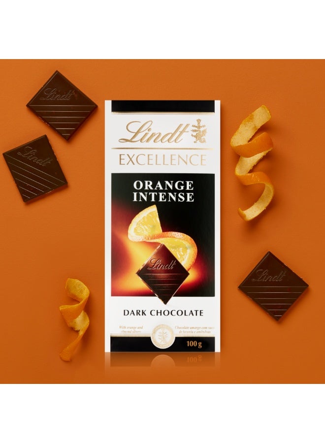 Lindt Excellence Intense Orange Dark Chocolate Bar 100grams - Image 2