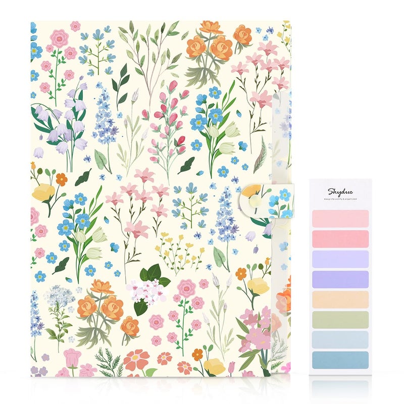 SKYDUE Expanding File Folder with 5 Pockets, Accordion File Organizer,Portable Receipt Paper Documents Organizer,Letter Size Filing Folder School Office Supplies,Apricot - Image 3