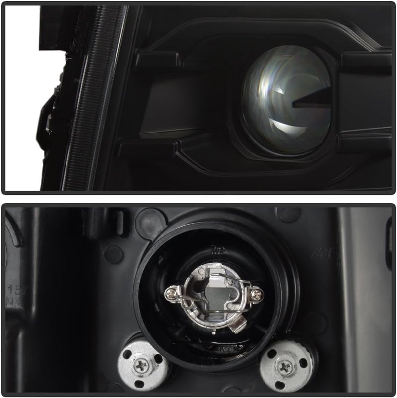 Spyder Auto 5083609 Projector Headlights for Chevy Silverado 1500/2500HD/3500HD - LED DRL - Black - Image 3