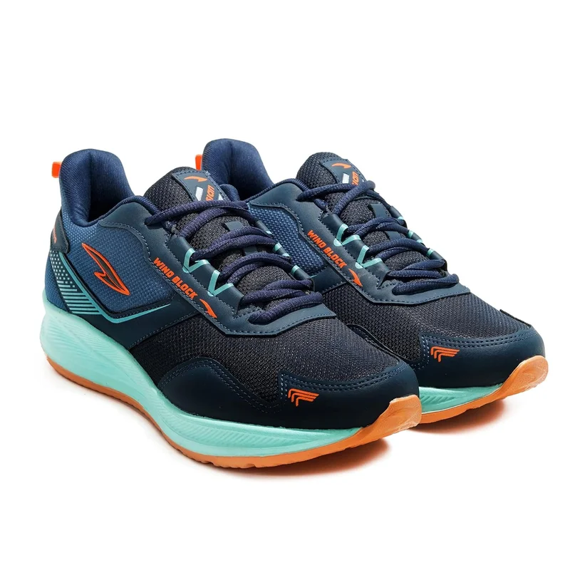 Asian Navy Mint Orange Sneakers for Men and Boys