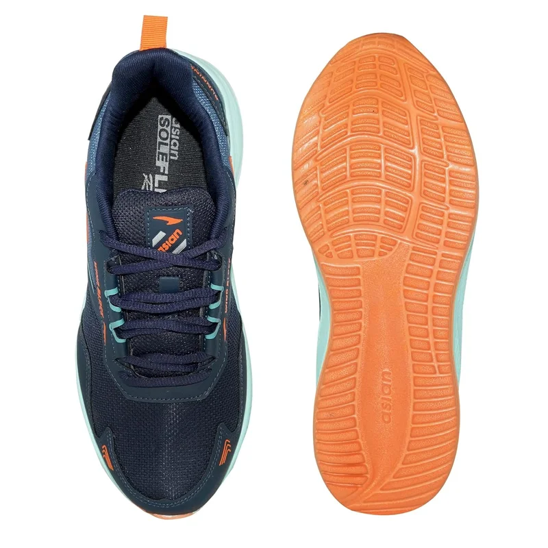 Asian Navy Mint Orange Sneakers for Men and Boys