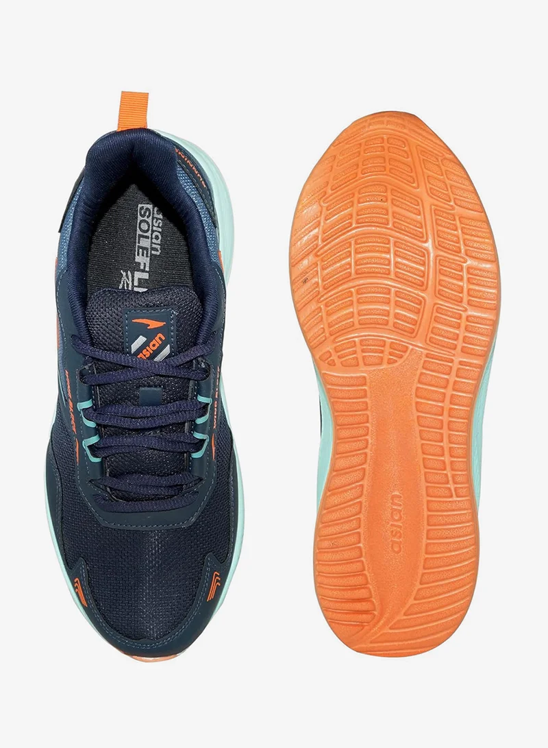Asian  Navy Mint Orange Sneakers for Men and Boys for Men | Best Price UAE
