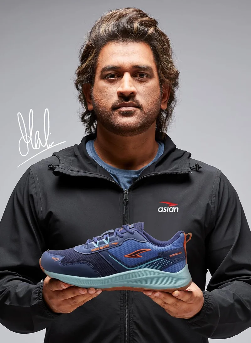 Asian Navy Mint Orange Sneakers for Men and Boys