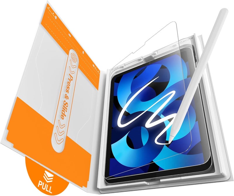 -2 عبوة واقي شاشة زجاجي بملمس الورق لأجهزة iPad Air الجيل الخامس والرابع مقاس 10.9 بوصة و iPad Pro مقاس 11 بوصة (الجيل الرابع والثالث والثاني والأول) – متوافق مع Apple Pencil، زجاج مقسى 9H+، فيلم غير لامع، مقاوم للخدش - Image 1