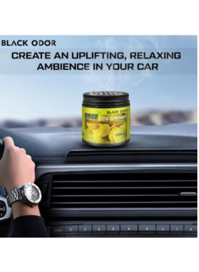 BLACK ODOR BO-03 Black Odor Lemon Scent Air Freshener - Natural Essential Oil Formula - Compact Design for Cars, Homes, and Offices - Image 4