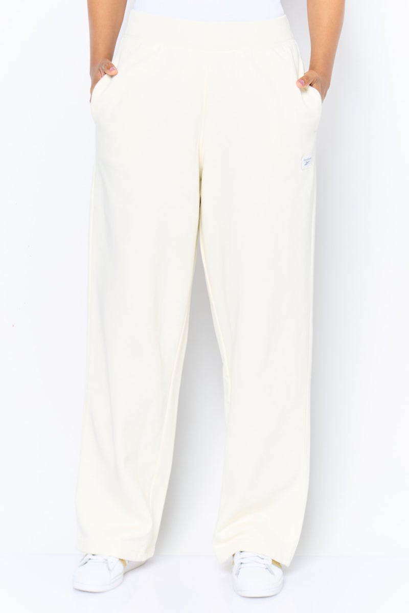 Reebok Women Sportswear Fit Outdoor Sweatpants, Cream - Image 1