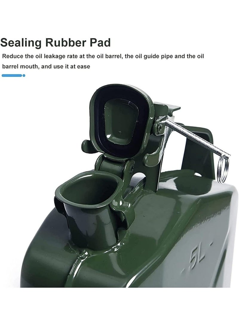 HERIOS Metal Jerry Can, 20 Litre, Green, for Gasoline, Diesel, and Other Liquids - Image 4