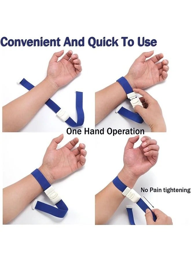 لغة 5 قطع من ضمادات عاصبة بمشبك قابل للتعديل، الإسعافات الأولية الطبية في حالات الطوارئ سريعة الفك، شريط إبزيم مطاطي، إبزيم عاصبة في حالات الطوارئ (ملون) - Image 5