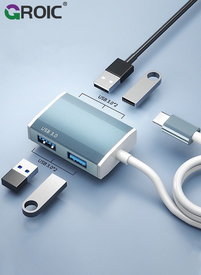 Docking Station, Usb Extension 3.0 Episodes of Scorer U Disk Converting Connector Usp Multifunctional Extension Do Not Laptop Desktop Outer Porous Plug Multi -channel Extended Hub, Blue