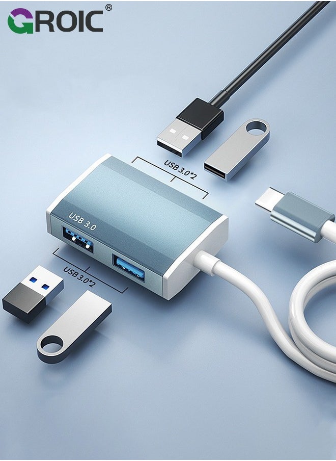 GROIC Docking Station, Usb Extension 3.0 Episodes of Scorer U Disk Converting Connector Usp Multifunctional Extension Do Not Laptop Desktop Outer Porous Plug Multi -channel Extended Hub, Blue  - Image 1