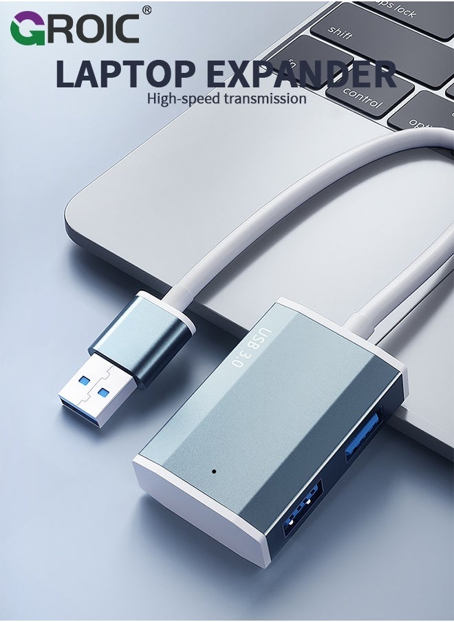 GROIC Docking Station, Usb Extension 3.0 Episodes of Scorer U Disk Converting Connector Usp Multifunctional Extension Do Not Laptop Desktop Outer Porous Plug Multi -channel Extended Hub, Blue  - Image 2