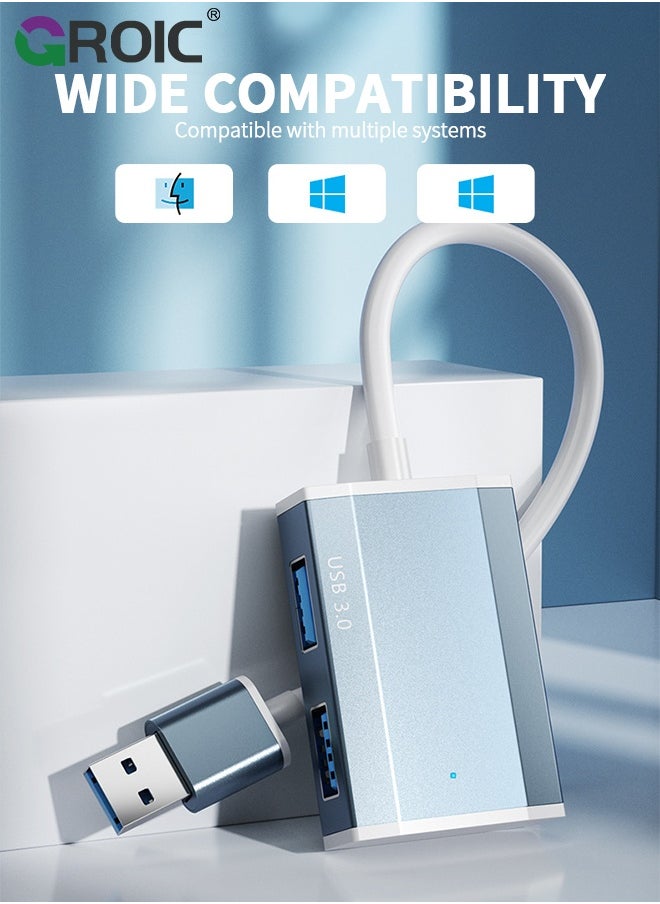 Docking Station, Usb Extension 3.0 Episodes of Scorer U Disk Converting Connector Usp Multifunctional Extension Do Not Laptop Desktop Outer Porous Plug Multi -channel Extended Hub, Blue