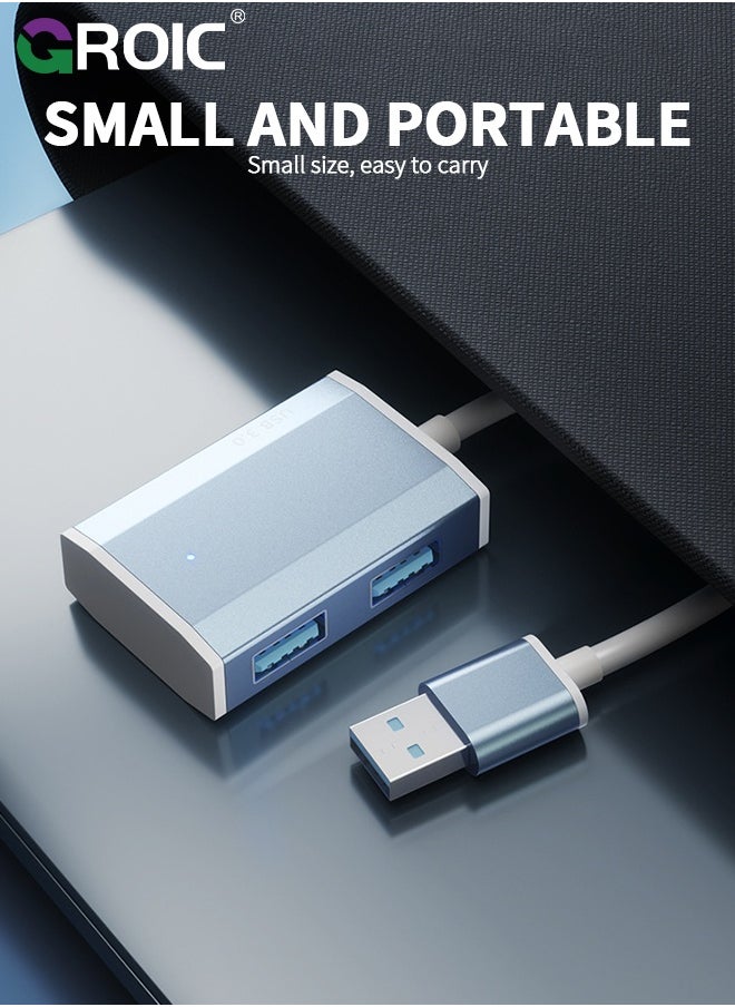 Docking Station, Usb Extension 3.0 Episodes of Scorer U Disk Converting Connector Usp Multifunctional Extension Do Not Laptop Desktop Outer Porous Plug Multi -channel Extended Hub, Blue