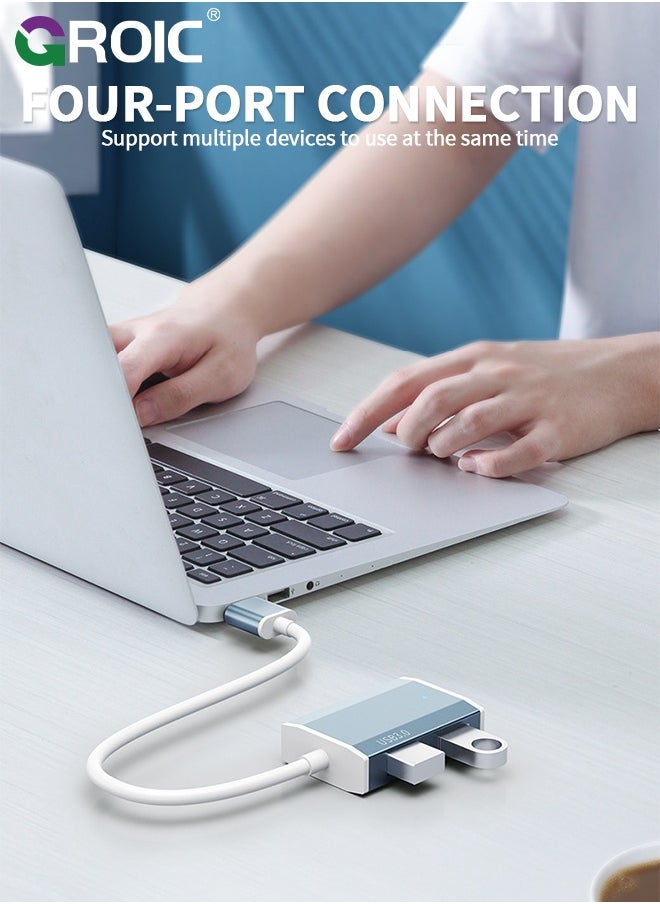 GROIC Docking Station, Usb Extension 3.0 Episodes of Scorer U Disk Converting Connector Usp Multifunctional Extension Do Not Laptop Desktop Outer Porous Plug Multi -channel Extended Hub, Blue  - Image 4